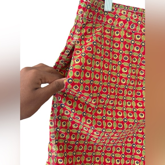 Polo by Ralph Lauren Vintage Board Shorts Blue Tab Silver Geometric Size L - Picture 8 of 12